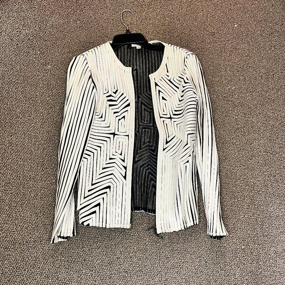 Obstinee Zip Up Jacket - Cloth Strips Sewn on Mesh - Picture 1 of 4